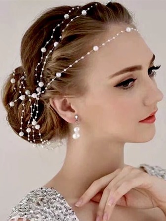 Boho風格2入組假珍珠裝飾髮箍