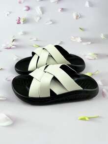 Chicas Chanclas con diseño trenzado - Blanco - Ver 2