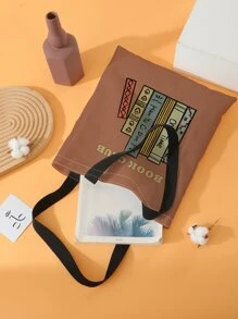 Túi Xách tay Nữ Lá thư Đôi tay cầm Sẵn sàng - Nhiều màu - Xem 2