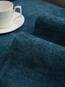 1 件加厚雪尼尔纯色沙发垫，简约风格宠物防脏防滑沙发巾，四季防猫抓沙发保护套可用于客厅 L 型组合沙发和 1/2/3/4 人座沙发（作为 出售） - 藍色 - 查看 7