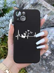 Ốp điện thoại Apple in hình điện tâm đồ, chống nước, chống sốc, chống rơi, chống trầy xước, phiên bản quốc tế, không phải phiên bản nội địa. - Đen và trắng - Xem 2