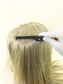 1pc Foldable Hair Comb - Brown - View 4