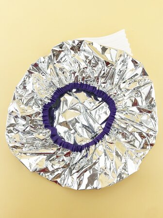 1入組髮型燙髮焗油發膜恆溫自熱頭部護理無插件蒸汽帽可回收使用烤錫紙帽