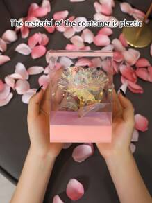 1个逼真的彩虹色皱纹纸花盒，可用作情人节、婚礼餐桌的中心装饰或母亲节礼物 - 彩色 - 查看 4