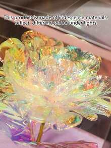 1个逼真的彩虹色皱纹纸花盒，可用作情人节、婚礼餐桌的中心装饰或母亲节礼物 - 彩色 - 查看 7