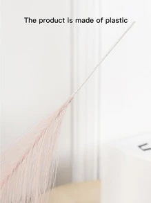 人造仿真芦苇 - 假植物芦苇适用于婚礼、派对和家居装饰、情人节、礼物 - 淺粉色 - 查看 7