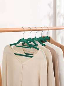10pcs Solid Color Clothes Hanger - Grey - View 1