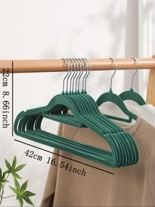 10pcs Solid Color Clothes Hanger - Grey - View 4