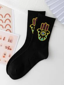 Vớ thủy thủ đoàn họa tiết tay - Nhiều màu - Xem 1