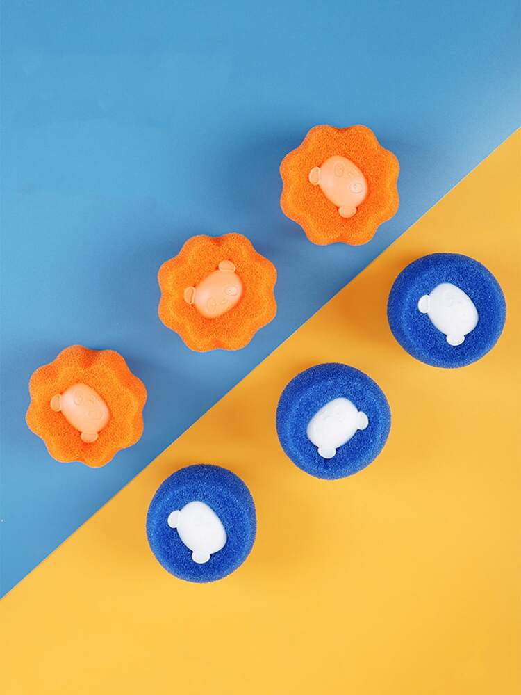 3pcs Random Color Pet Hair Remover For Laundry, Dryer Balls Reusable, Reduces Clothing Wrinkles And Saves Drying Time Free For Washing Machine - Multicolor - View 4
