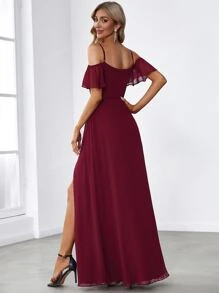 EVERPRETTY Gentle Elegant Off-Shoulder Long Bridesmaid Dress