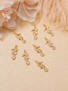8 cái / bộ Mặt dây chuyền DIY Seahorse - Vàng - Xem 2