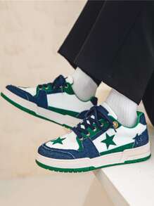 Men Star Pattern Lace-up Front Skate shoes - Green - View 3