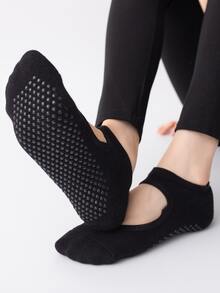 1 par Calcetines de yoga - Negro - Ver 2