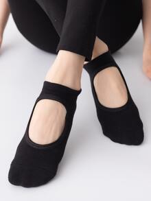 1 par Calcetines de yoga - Negro - Ver 3