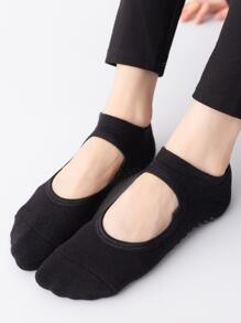 1 par Calcetines de yoga - Negro - Ver 4