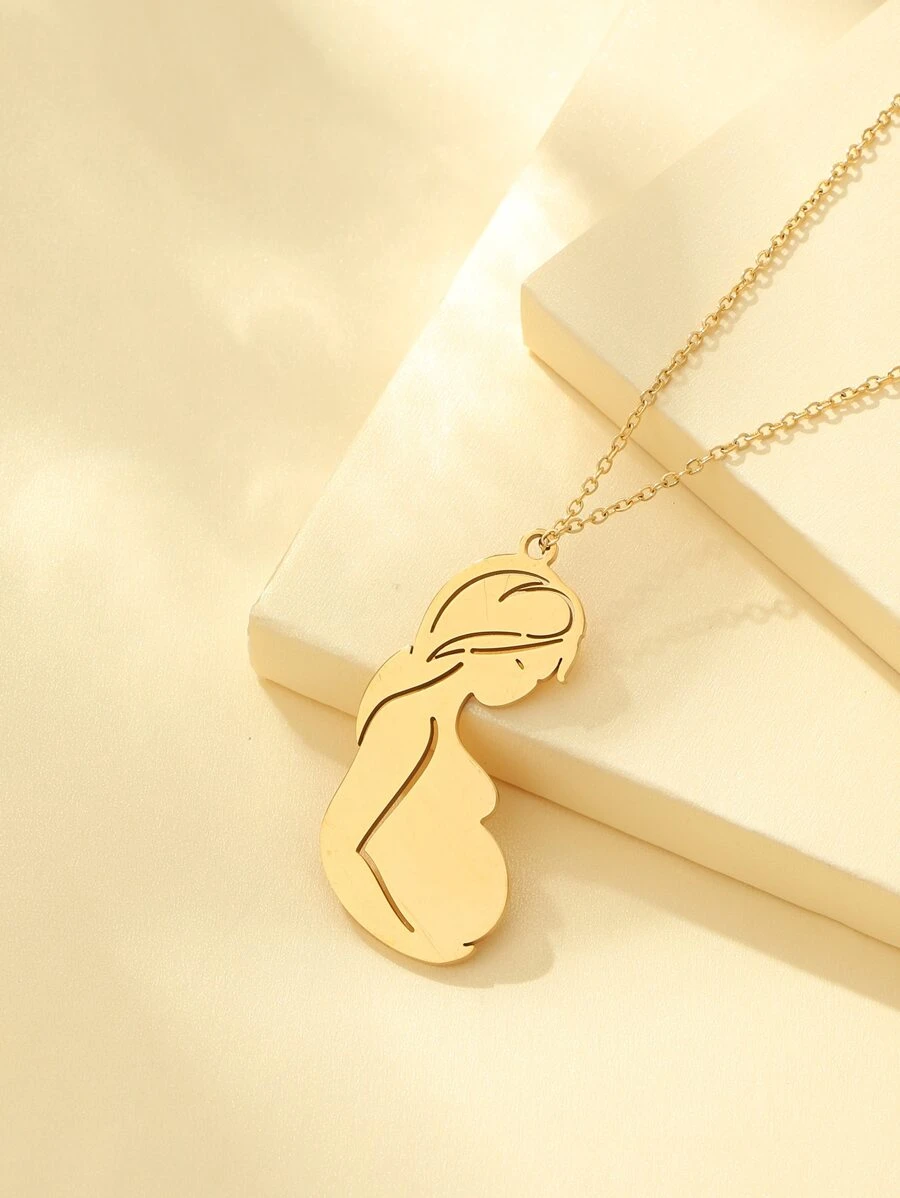 Figure Charm Necklace - Multicolor - View 1