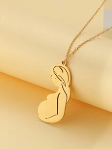 Figure Charm Necklace - Multicolor - View 2