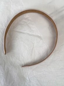 DAZY 1 件粉色纯色宽头带，经典外观，优雅，适合休闲和日常使用发带发箍 - 藕粉色 - 查看 3