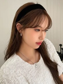 DAZY 素色寬髮箍 - 黑色 - 查看 7