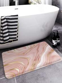 1 tấm thảm tắm chống trượt bằng đá cẩm thạch - Hồng - Xem 1