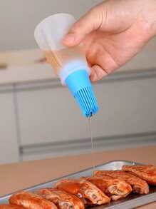 قطعة واحدة من جهاز توزيع زيت الفرشاة مع فرشاة عالية الحرارة مقاومة للتوابل من السيليكون وفرشاة المطبخ وعصي الخبز