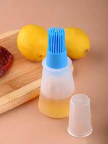 قطعة واحدة من جهاز توزيع زيت الفرشاة مع فرشاة عالية الحرارة مقاومة للتوابل من السيليكون وفرشاة المطبخ وعصي الخبز