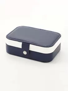 1入組便攜PU首飾盒 - 藍色 - 查看 4