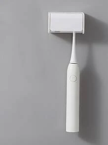 1 pieza Soporte para cepillo de dientes montado en la pared - Blanco - Ver 1