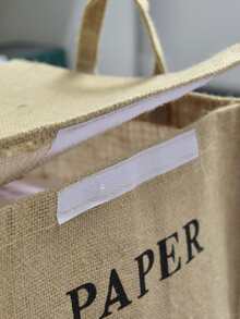 WHICHLIFE 1 pieza Cesta de lavandería leche & con estampado de letra - Amarillo - Ver 4