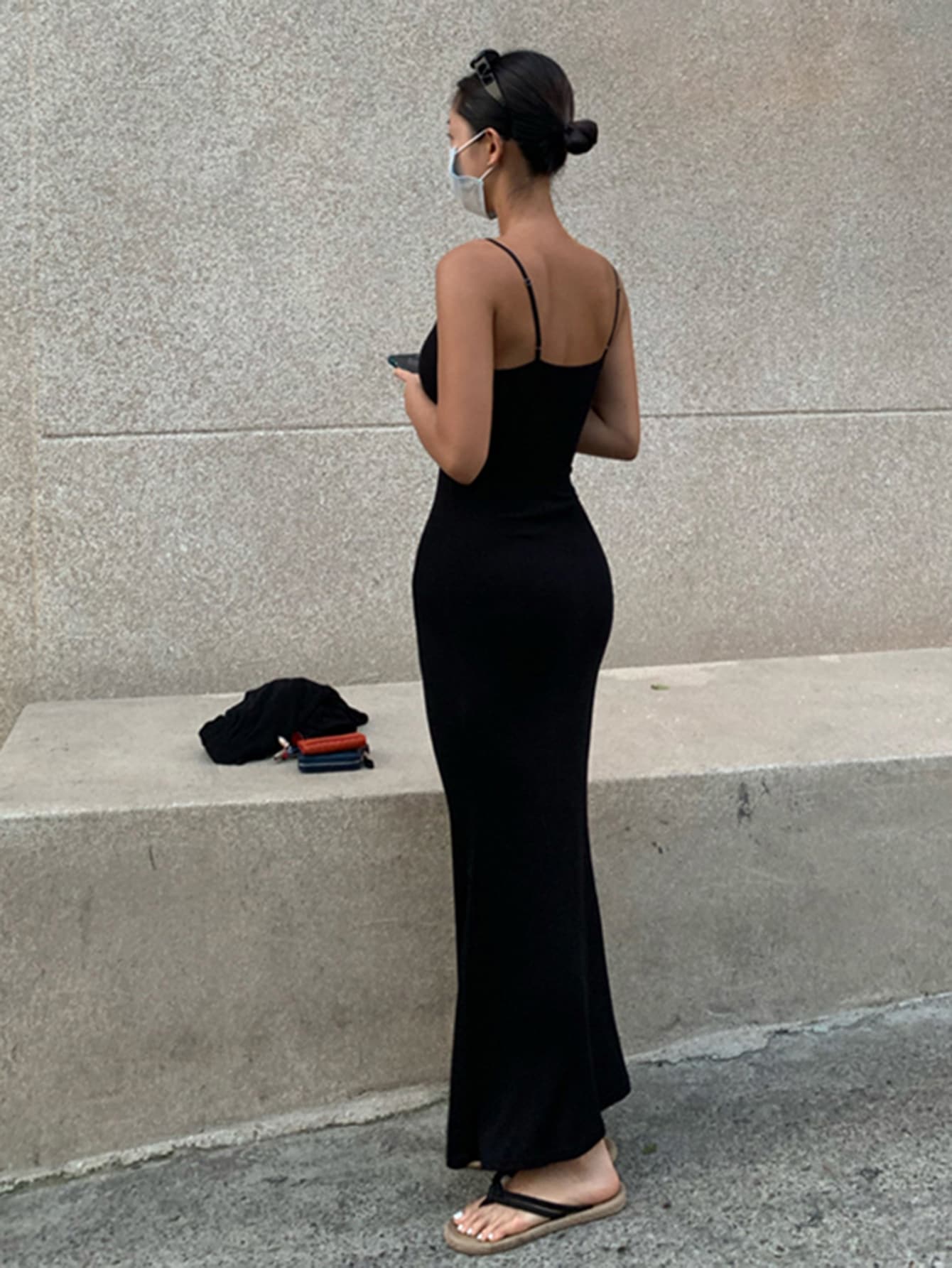 Solid Cami Dress Sundress,Casual Women Dresses