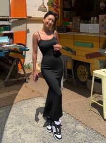 DAZY Solid Cami Dress Sundress,Casual Women Dresses - Black - View 13