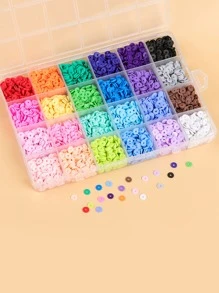 1盒貝殼和軟黏土DIY首飾配件