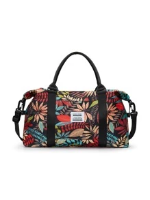 Leaf Graphic Duffel Bag - Multicolor - View 4