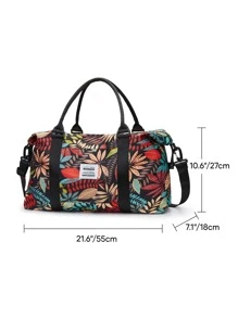 Leaf Graphic Duffel Bag - Multicolor - View 5