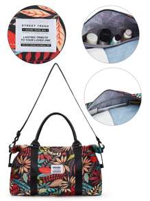 Leaf Graphic Duffel Bag - Multicolor - View 6