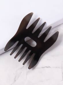 1 peine para peinar el cabello para hombres, peine para el cabello de dientes anchos, peine profesional para moldear y recoger en húmedo, peine de peluquería antiestático, peine húmedo para hombres y mujeres - Negro - Ver 3