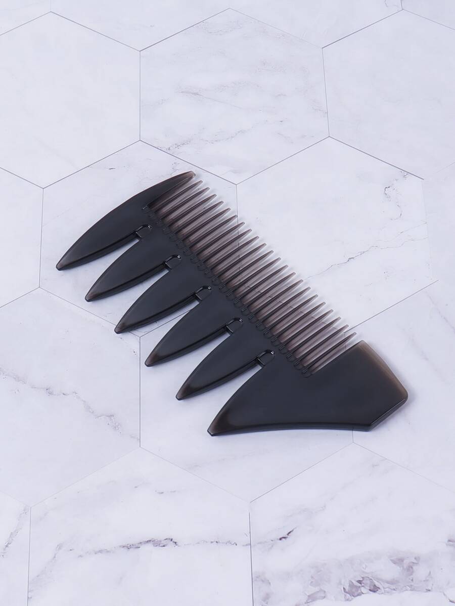 1 peine para peinar el cabello para hombres, peine para el cabello de dientes anchos, peine profesional para moldear y recoger en húmedo, peine de peluquería antiestático, peine húmedo para hombres y mujeres - Negro - Ver 1