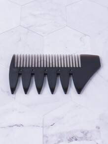 1 peine para peinar el cabello para hombres, peine para el cabello de dientes anchos, peine profesional para moldear y recoger en húmedo, peine de peluquería antiestático, peine húmedo para hombres y mujeres - Negro - Ver 2