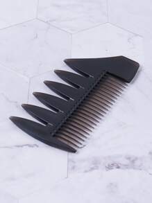 1 peine para peinar el cabello para hombres, peine para el cabello de dientes anchos, peine profesional para moldear y recoger en húmedo, peine de peluquería antiestático, peine húmedo para hombres y mujeres - Negro - Ver 3