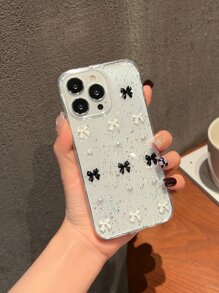 Vỏ điện thoại trong suốt trang trí nơ - Nhiều màu - Xem 2