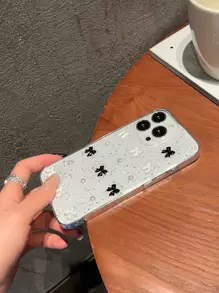 Vỏ điện thoại trong suốt trang trí nơ - Nhiều màu - Xem 3