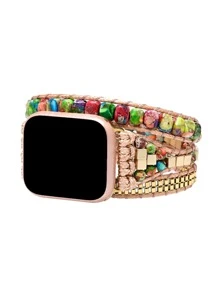 Beaded Watchband Compatible With Apple Watch - Multicolor - View 1