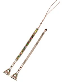 Beaded Watchband Compatible With Apple Watch - Multicolor - View 3