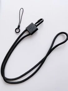 1pc Minimalist Phone Lanyard - Black - View 3