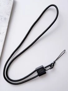 1pc Minimalist Phone Lanyard - Black - View 4