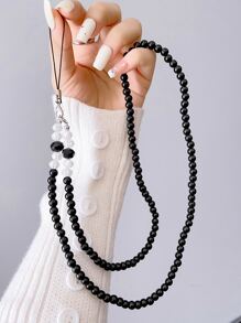 Tira de celular con cuenta - Negro - Ver 1