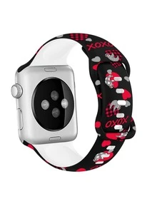 Heart Print Watchband Compatible With Apple Watch - Multicolor - View 2