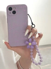 Funda de teléfono con gráfico de letra y cordón - Multicolor - Ver 2