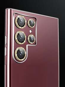 鋼化手機攝像頭保護膜兼容三星S22 - 金色 - 查看 2